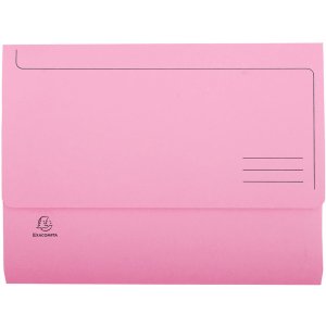 Pack of 10 briefcases with cap A4 pink