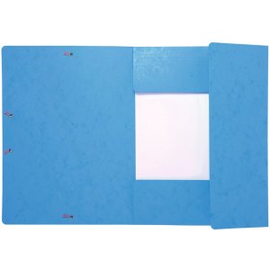 Binder with Maxi capacity, elastic and 3 flaps from Manila cardboard 425g Nature Future, for A4 Turquoise