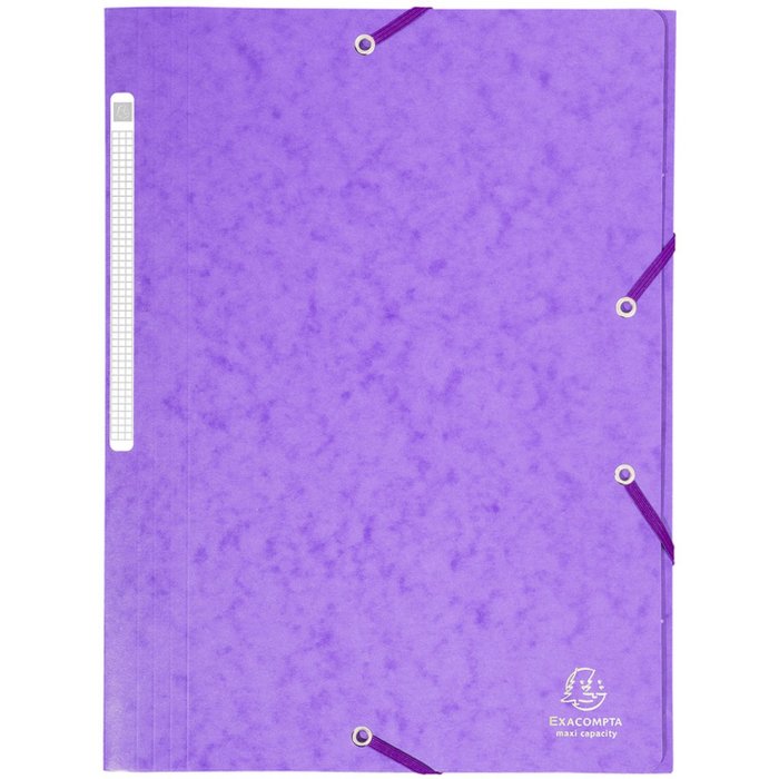 Binder with Maxi capacity, elastic and 3 flaps from Manila cardboard 425g Nature Future, for A4 Violet