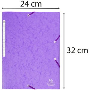 Binder with Maxi capacity, elastic and 3 flaps from Manila cardboard 425g Nature Future, for A4 Violet