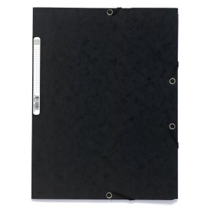 Binder A4 + mE Manila 400g black with 3 flaps