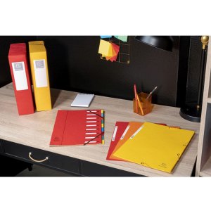 Binder with 3 flaps and elastic band Manila board 400g-m2 - A4 Green