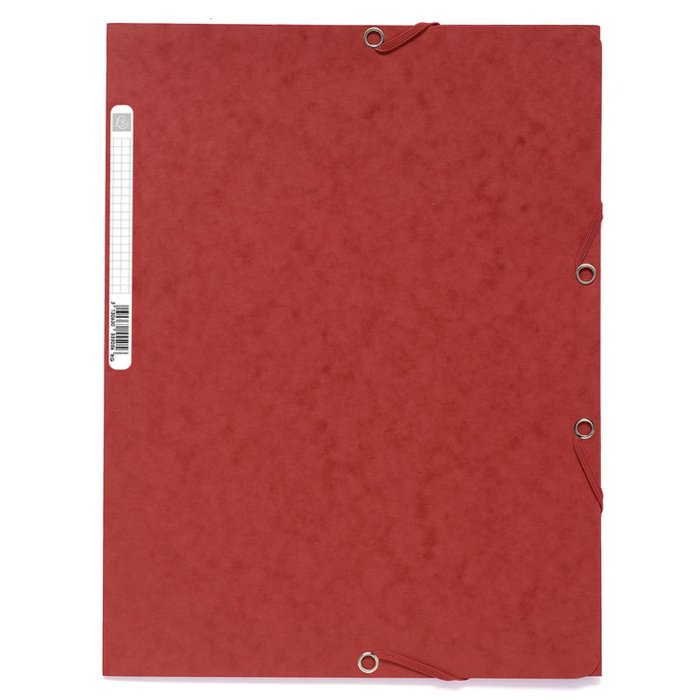 Exacompta folder with 3 flaps and elastic Manila board 400g-m² - A4 Red