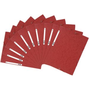 Exacompta folder with 3 flaps and elastic Manila board 400g-m² - A4 Red