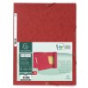 Exacompta folder with 3 flaps and elastic Manila board 400g-m² - A4 Red