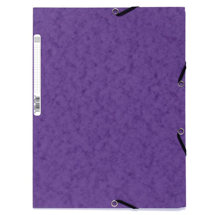 Binder with 3 flaps and elastic Manila carton 400 g - m2 - A4 purple violet