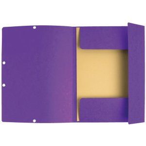 Binder with 3 flaps and elastic Manila carton 400 g - m2 - A4 purple violet