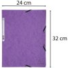 Binder with 3 flaps and elastic Manila carton 400 g - m2 - A4 purple violet