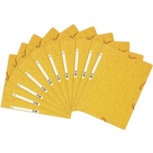 Binder with 3 flaps and elastic band Manila board 400g-m2 - A4 Yellow