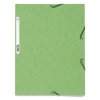 Binder with 3 flaps and elastic band Manila board 400g-m2 - A4 lime green