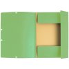 Binder with 3 flaps and elastic band Manila board 400g-m2 - A4 lime green