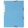 Binder with 3 flaps and elastic Manila carton 400 g - m2 - A4 turquoise