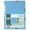 Binder with 3 flaps and elastic Manila carton 400 g - m2 - A4 turquoise