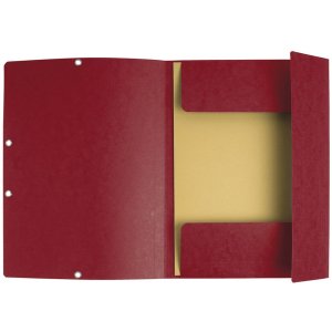 Exacompta Folder with elastic band 3 flaps Manila cardboard 400g DIN A4 cherry