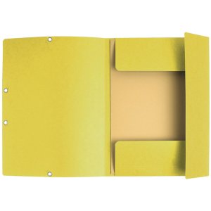 Exacompta Folder with elastic band 3 flaps Manila cardboard DIN A4 citrus yellow