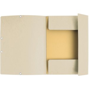 Exacompta Folder with elastic band 3 flaps Manila cardboard 400g DIN A4 ivory