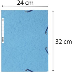 Exacompta folder with elastic band 3 flaps 400g format DIN A4 assorted