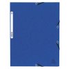 Binder with elastic and three flaps from Manila cardboard 355g, for A4 Blue