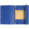 Binder with elastic and three flaps from Manila cardboard 355g, for A4 Blue