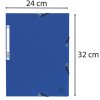 Binder with elastic and three flaps from Manila cardboard 355g, for A4 Blue