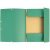 Binder with elastic and three flaps from Manila cardboard 355g, for A4 Green