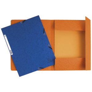 Binder sorted with elastic and three flaps from Manila cardboard 355g, for A4 color