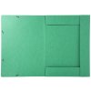 Binder with elastic and three flaps Manila cardboard 600g Nature Future for A3 Green