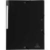 Exacompta A4 folder with 3 flaps elasticated drawstring black