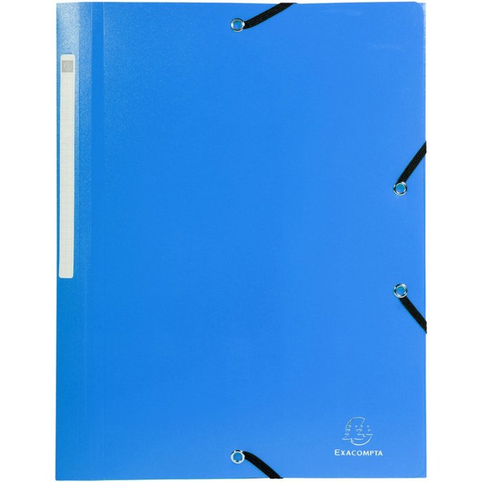 Exacompta Folder 55802E DIN A4 Light blue polypropylene with elasticated fastening