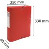 Archive box Exabox PP 60mm opaque with label 700? back, A4 Red