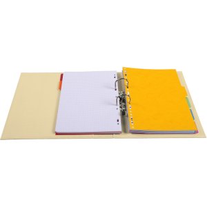 Folders made of PVC with 2 rings, back 70mm, for A4 Pearl White