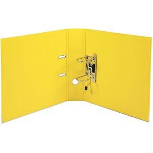 PREMTOUCH folder made of PP with two rings, back 80mm, A4 extra wide yellow