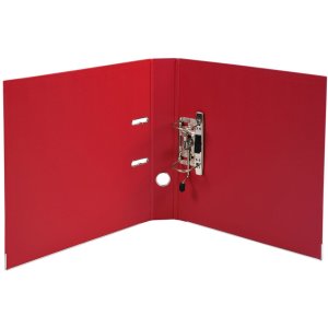 PREMTOUCH folder made of PP with two rings, back 50mm, A4 overwidth Red