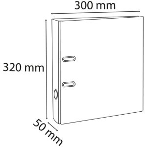 PREMTOUCH folder made of PP with two rings, back 50mm, A4 overwidth White