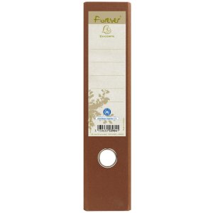 Overwidth chocolate folder made from recycled cardboard, 2 rings 80mm back, Forever, A4