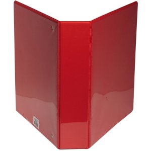 Ring binder of solid PP 2.8mm with 4 rings 50mm in D-form 78mm back 3 outer and inner sleeves 2, Crea Cover, A4 excess width Red