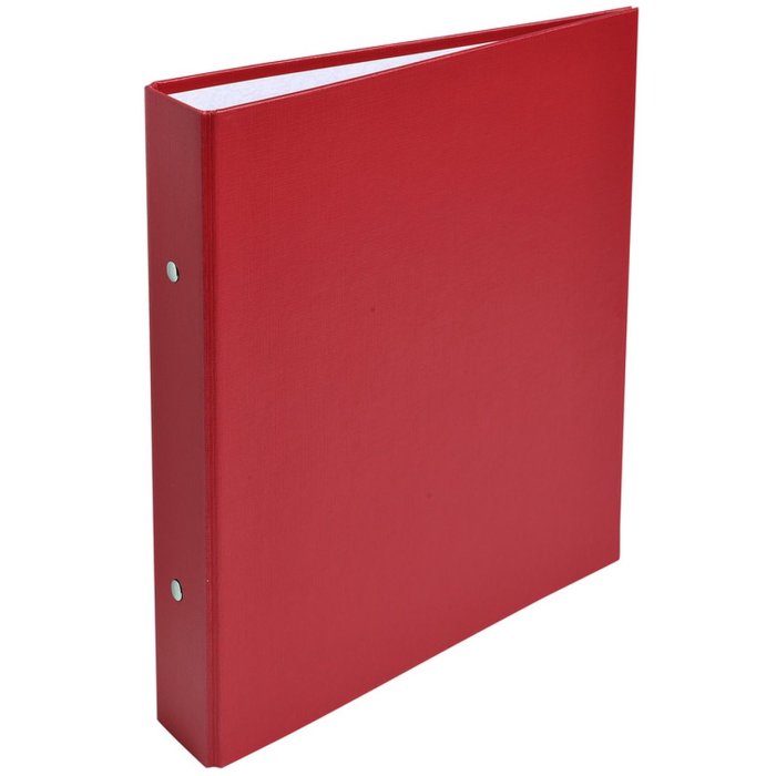 laminated ring binder of solid cardboard 1.8mm PP, 2 rings 30mm, 40mm back, for DIN A5 format Red