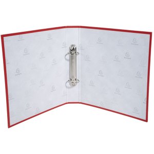 laminated ring binder of solid cardboard 1.8mm PP, 2 rings 30mm, 40mm back, for DIN A5 format Red