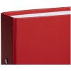 laminated ring binder of solid cardboard 1.8mm PP, 2 rings 30mm, 40mm back, for DIN A5 format Red