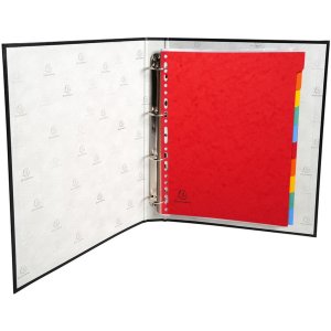 Exacompta ring binder cardboard PVC 4 rings 30mm DIN A4...