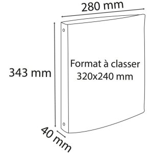 Exacompta ring binder cardboard PVC 4 rings 30mm DIN A4 assorted colours