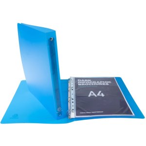 Ring Binder PP with 4 rings and 20mm back Chromaline, for A4 assorted colors