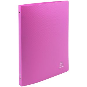 Ring binder made of PP 500µ with 4 rings 15mm, back 20mm, opaque, for size DIN A4 colors sorted