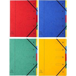 Assortment folder with elastic A4 assorted colors