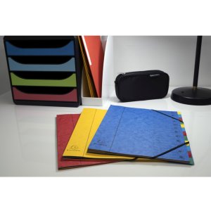 Assortment folder with elastic A4 assorted colors