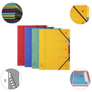 Assortment folder with elastic A4 assorted colors