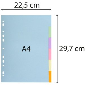 Register A4 recycling carton 6-piece