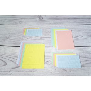 Index cards A5 checkered ungelocht 100 pieces yellow