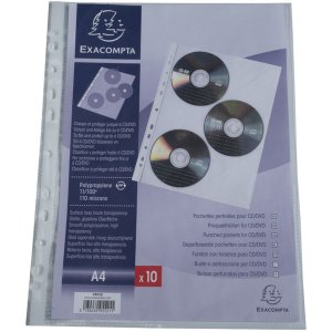 10 Pack Covers punched in smooth quality PP 110 ?, 3 CD -...