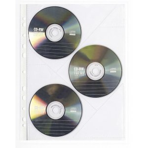 10 Pack Covers punched in smooth quality PP 110 ?, 3 CD -...